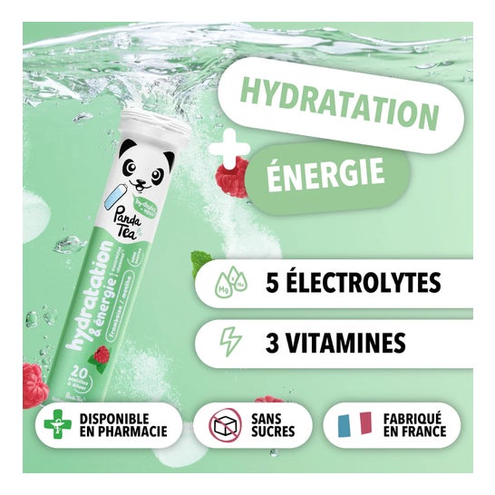 Panda Tea Hidratación & Energía Frambuesa Menta 20comp