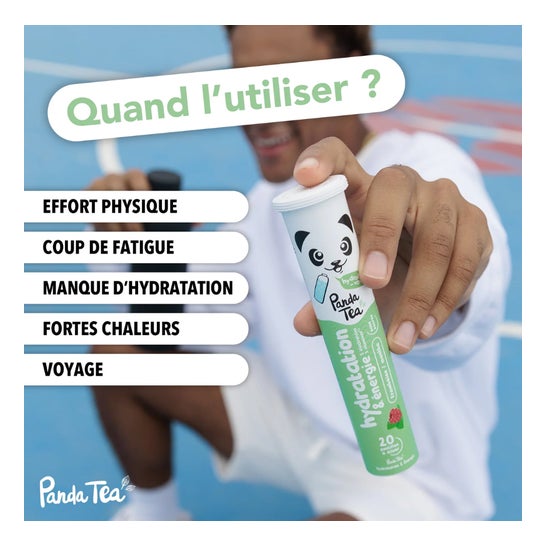 Panda Tea Hidratación & Energía Frambuesa Menta 20comp