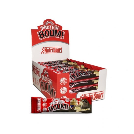 Nutrisport Protein Boom Barrita Energética Chocolate Maní 24 uds
