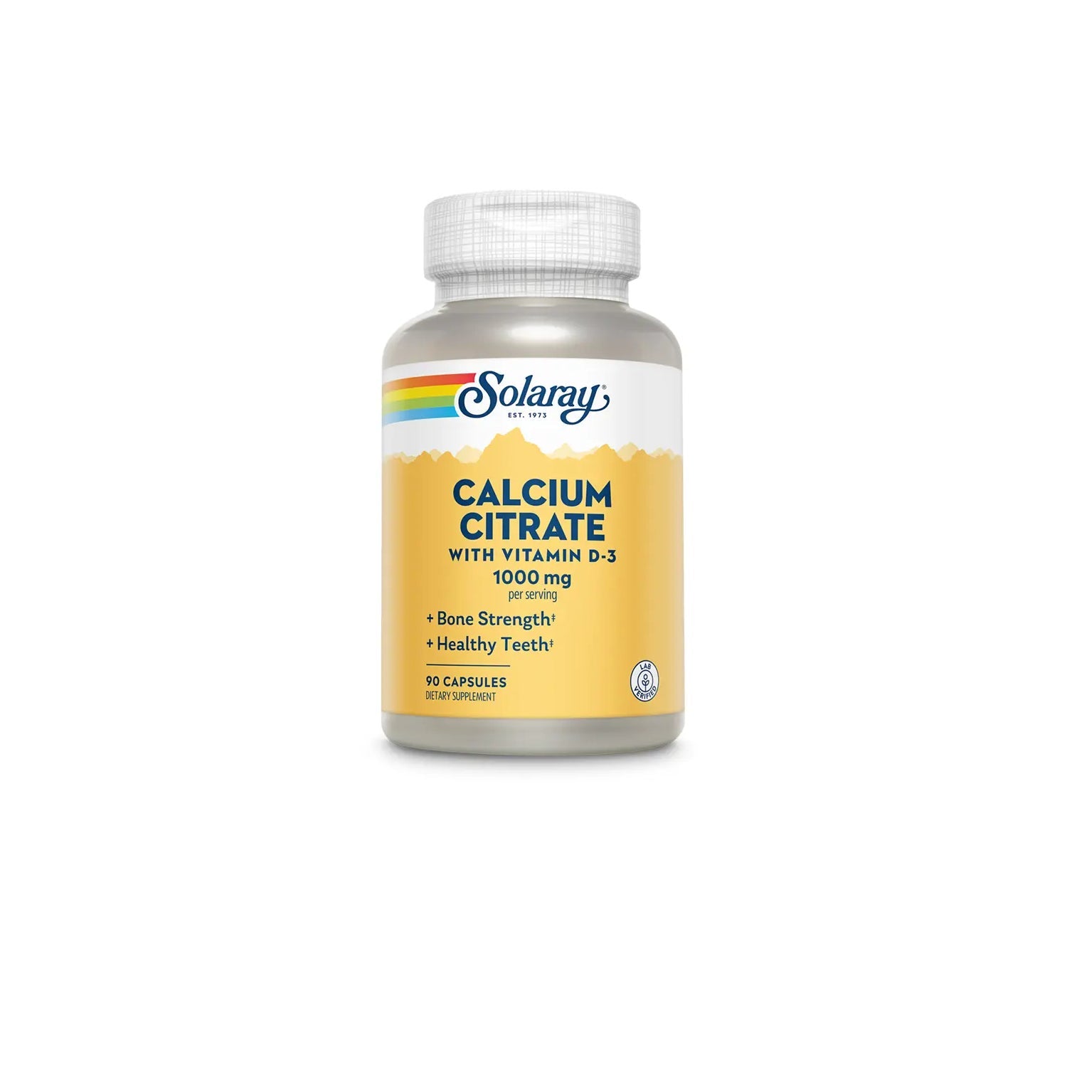 Solaray Citrato de Calcio 500mg con Vitamina D3 90caps
