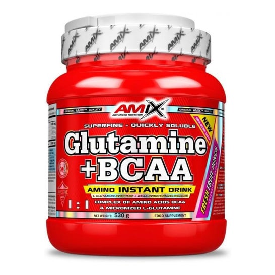 Amix glutamine+Bcaa Frutas Del Bosque 530 g