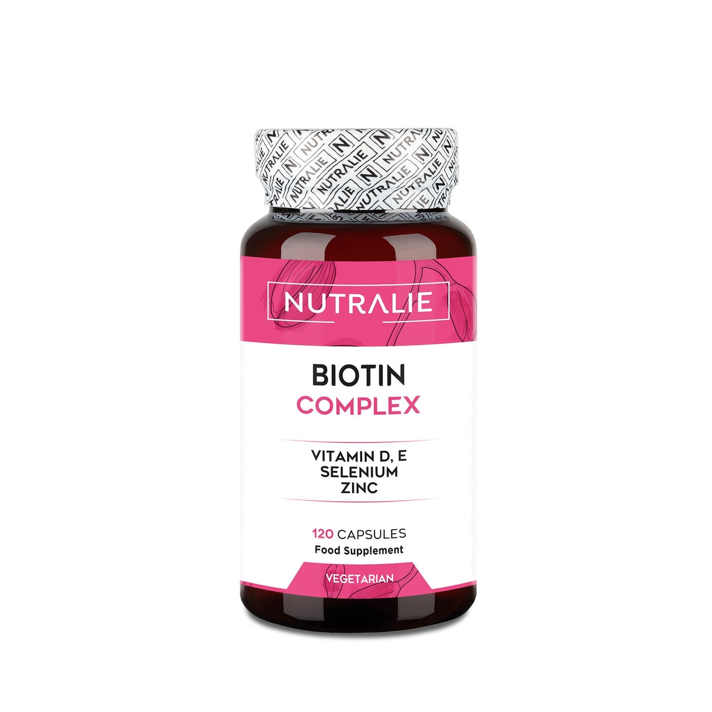 Nutralie Biotina Complex + Vit D y E 10000mcg Pelo, Piel, Uñas 120caps
