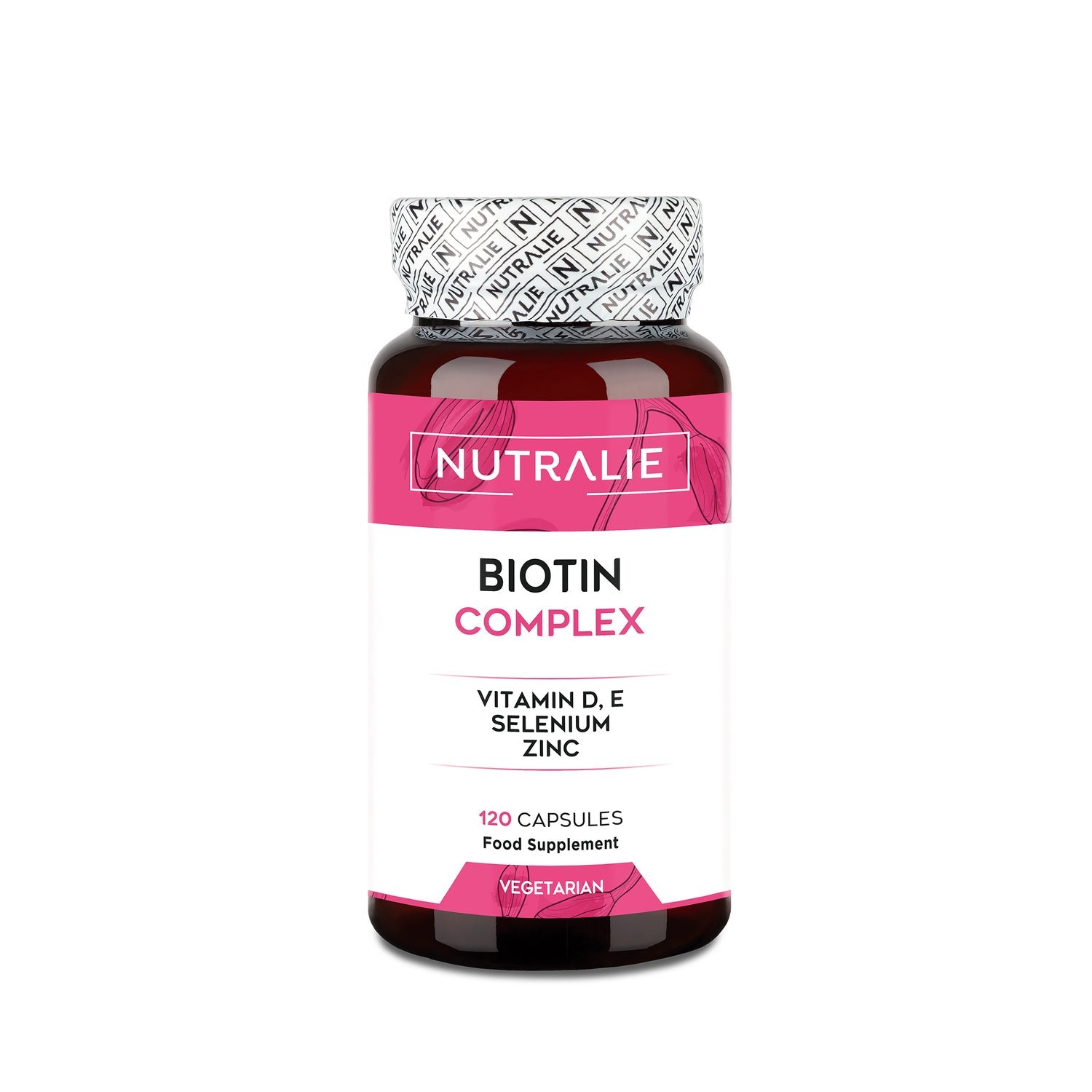 Nutralie Biotina Complex + Vit D y E 10000mcg Pelo, Piel, Uñas 120caps