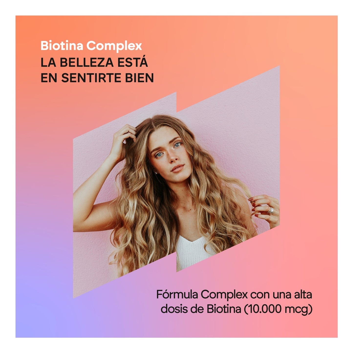 Nutralie Biotina Complex + Vit D y E 10000mcg Pelo, Piel, Uñas 120caps