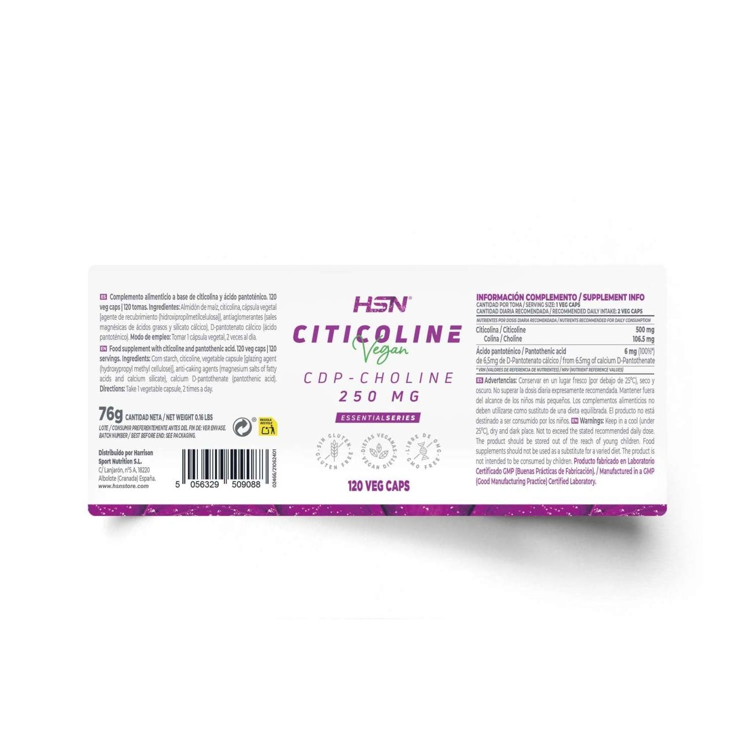 HSN Citicolina Cdp-Colina 250mg 120vcaps