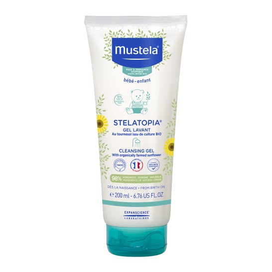 Mustela Stelatopia Gel de baño con Girasol BIO 200ml
