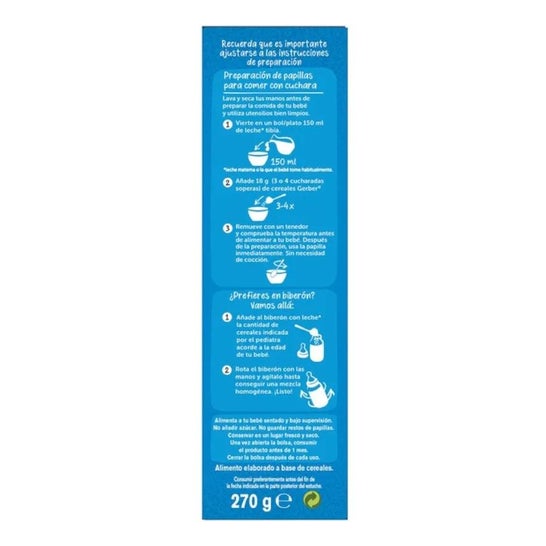 Gerber Multicereales 0% 0% Galleta 270g