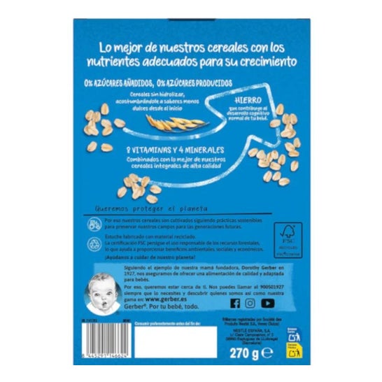 Gerber Multicereales 0% 0% Galleta 270g