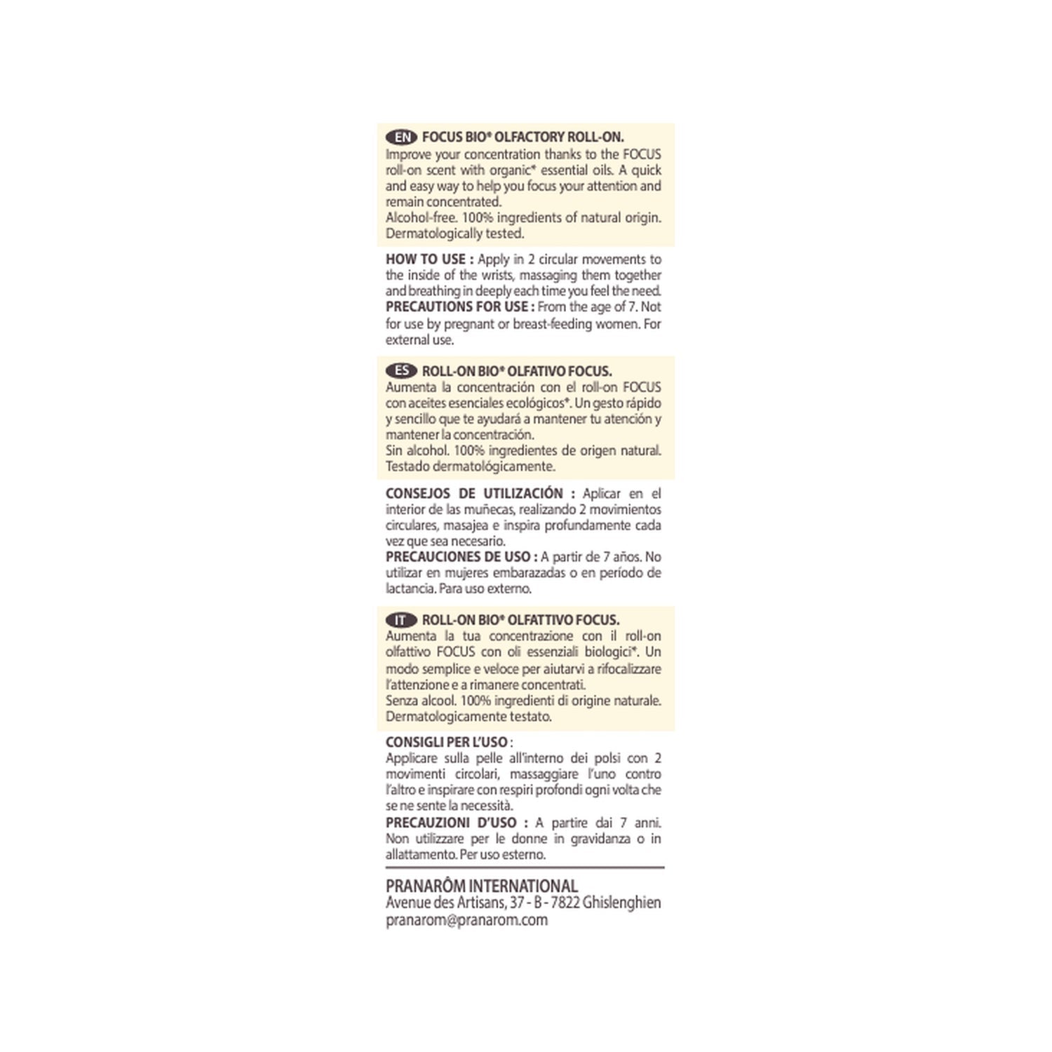 Pranarôm Aromaboost Focus Roll-On Bio 5ml