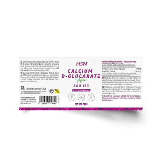 HSN D-Glucarato de Calcio 500mg 120vcaps