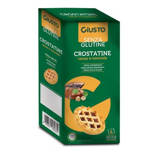 Giusto Tarta de Cacao Avellana Ecológica Sin Gluten 4x45 g