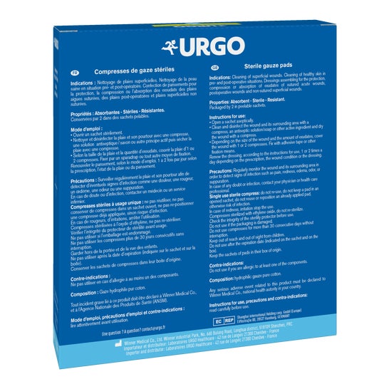 Urgo Compresses Stériles 10 cm x 10 cm 2x10 uds