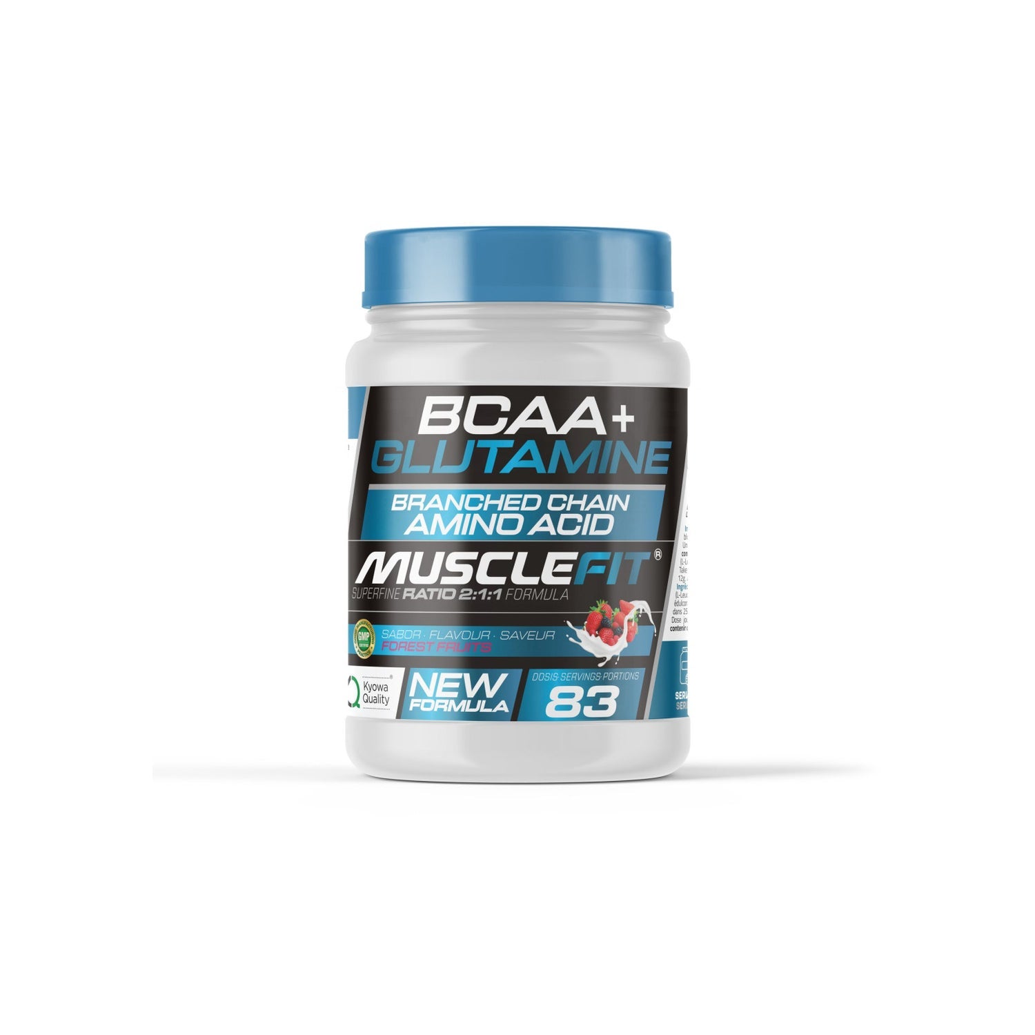 MuscleFit Glutamina + BCAAs Sabor Piruleta 500 g