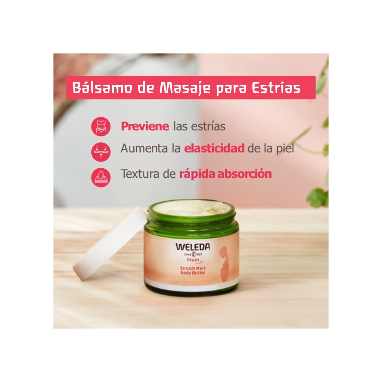 Weleda Mum Bálsamo de Masaje para Estrías 150ml