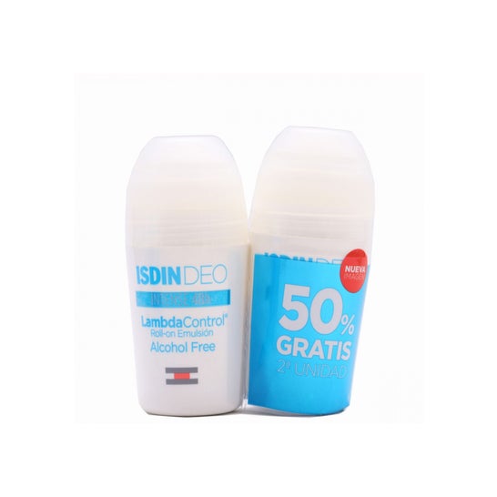 ISDIN Deo Lambda Control Intense 48h Alcohol Free Emulsión Roll-on 2x50ml