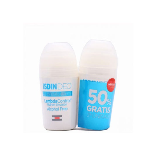 ISDIN Deo Lambda Control Intense 48h Alcohol Free Emulsión Roll-on 2x50ml