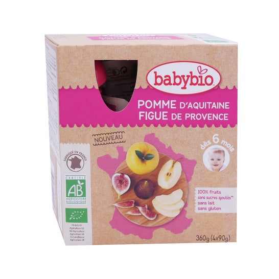 BabyBio Pomme et Figue 4x90g