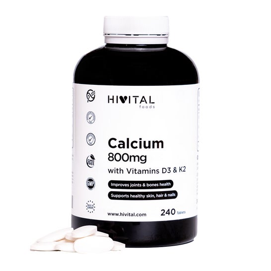 Hivital Foods Calcio 800mg D3 y K2 240comp