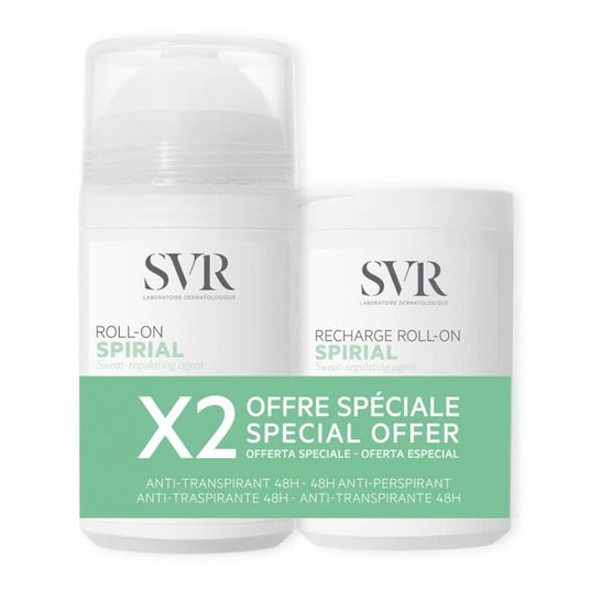 SVR Spirial Roll-on Desodorante Antitranspirante 48H 50ml + Recarga 50ml