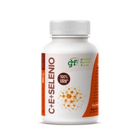 GHF antioxidante vitamina C, E y selenio sabor naranja 100comp