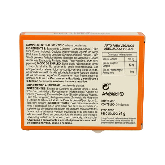 Integralia Curcuma Plus Con Pimienta Negra y Jengibre 30caps