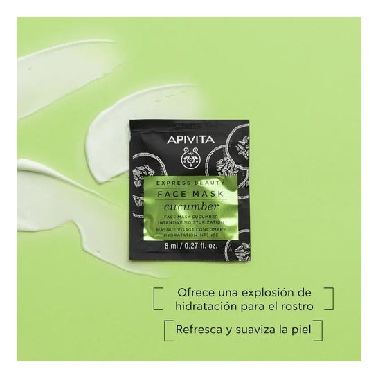 Apivita Mascarilla Facial Pepino 2x8ml
