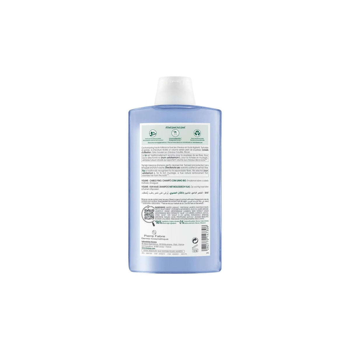 Klorane Champú al Lino BIO 400ml