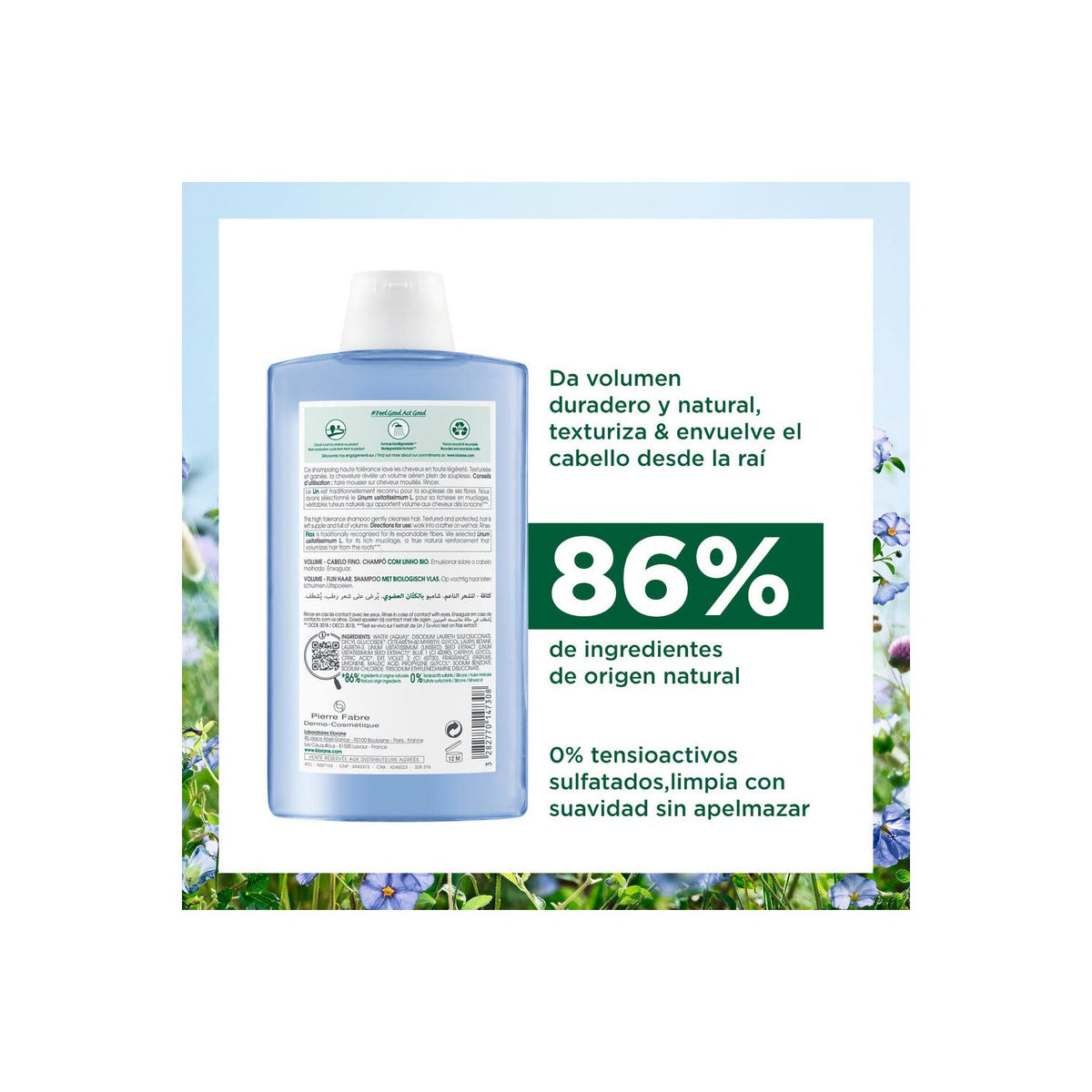 Klorane Champú al Lino BIO 400ml