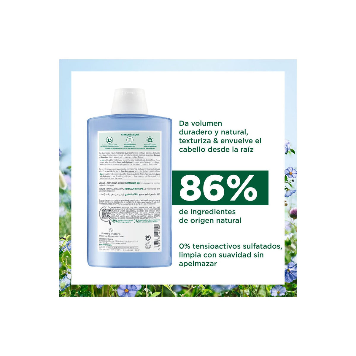Klorane Champú al Lino BIO 400ml
