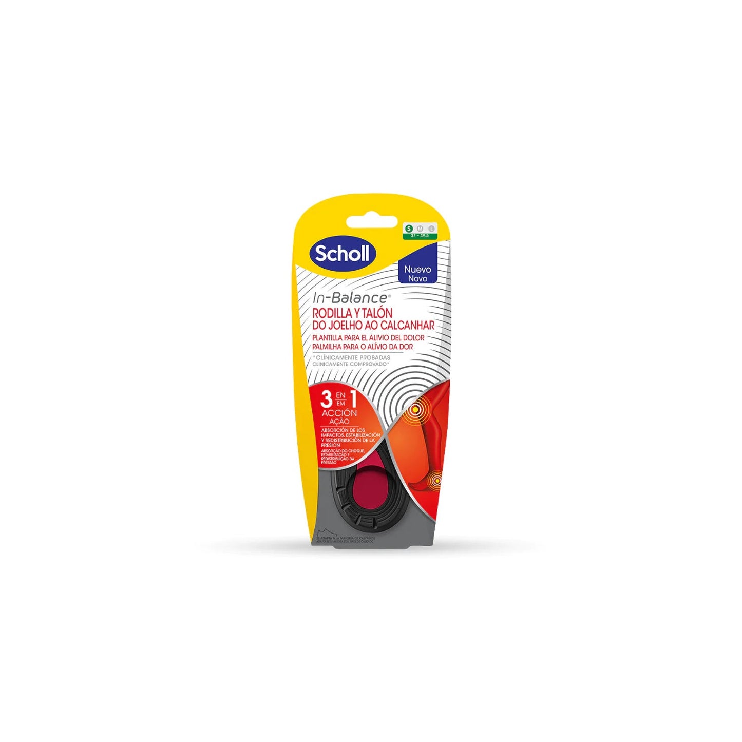 Scholl In-Balance Rodilla y Talón Talla S 1par