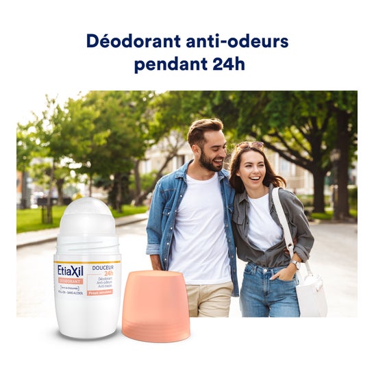 Etiaxil Desodorante Suave 24 H Sin Sales de Aluminio Roll-On 2 X50 ml