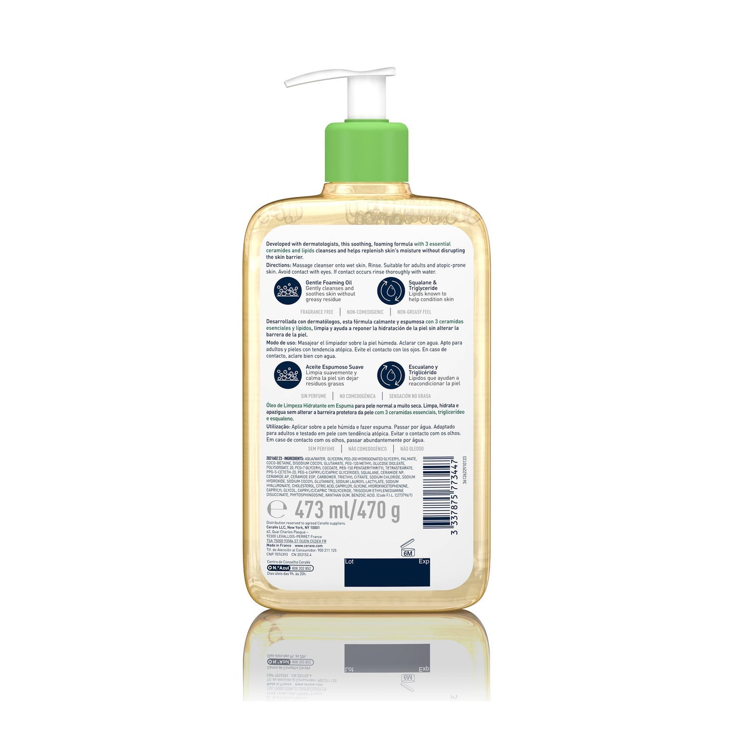 CeraVe® Limpiador en Aceite Espumoso Hidratante 473ml