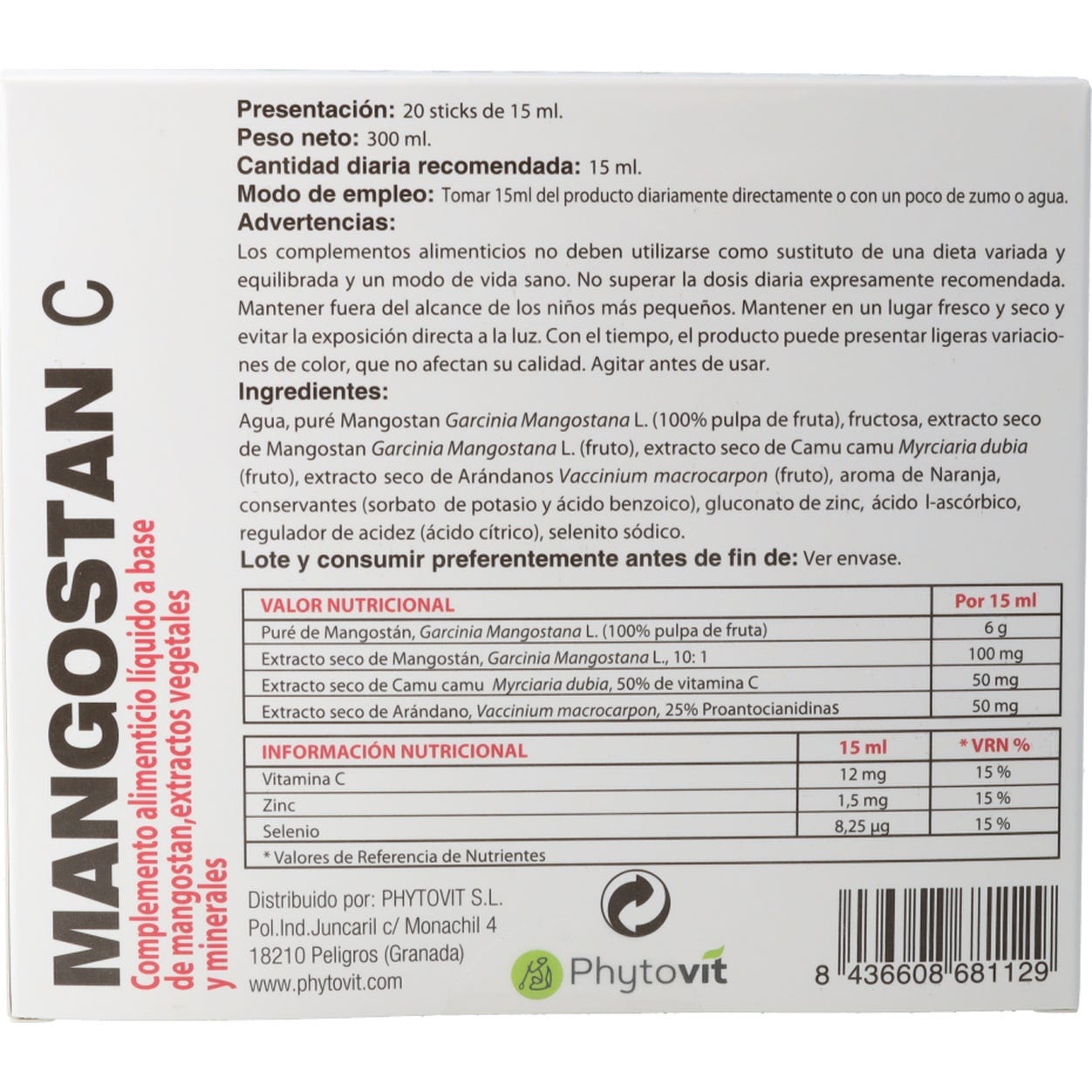 Phytovit Mangostan C 20 Viales