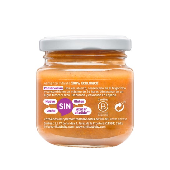 Smileat Tarrito Ecológico de Pera Ciruela y Plátano 130 g