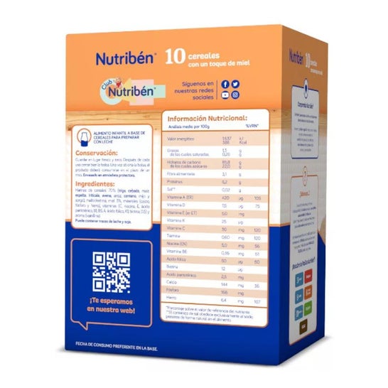 Nutriben 10 Cereales Miel 600g