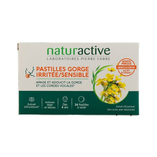 Naturactive Pastilles Gorge Irritéé Sensible 24 Pastilles