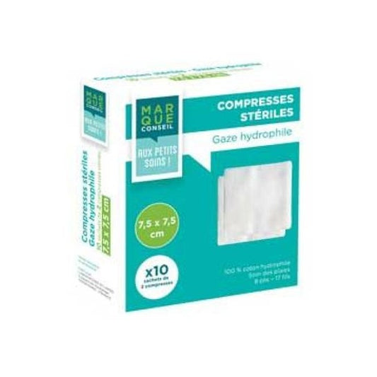 Marque Conseil Compresa Gasa Estéril 7,5x7,5cm 25uds