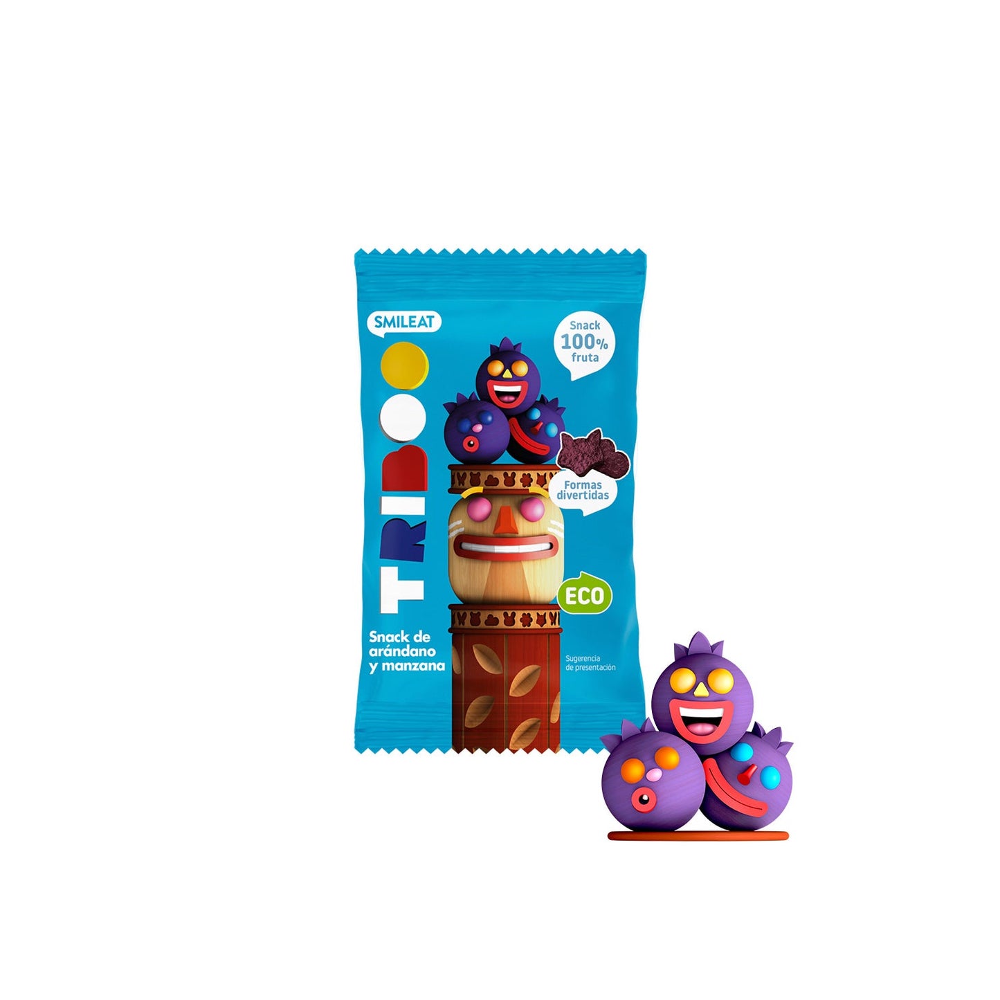 Smileat Triboo Snack Ecológico de Arándano y Manzana 25g