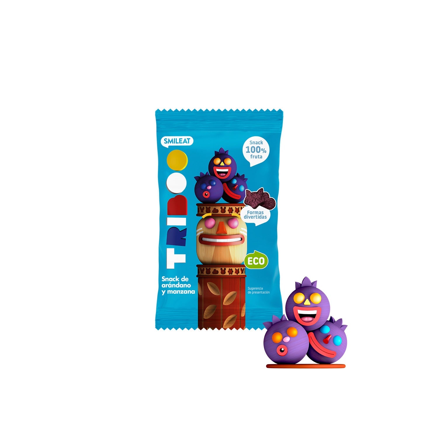 Smileat Triboo Snack Ecológico de Arándano y Manzana 25g