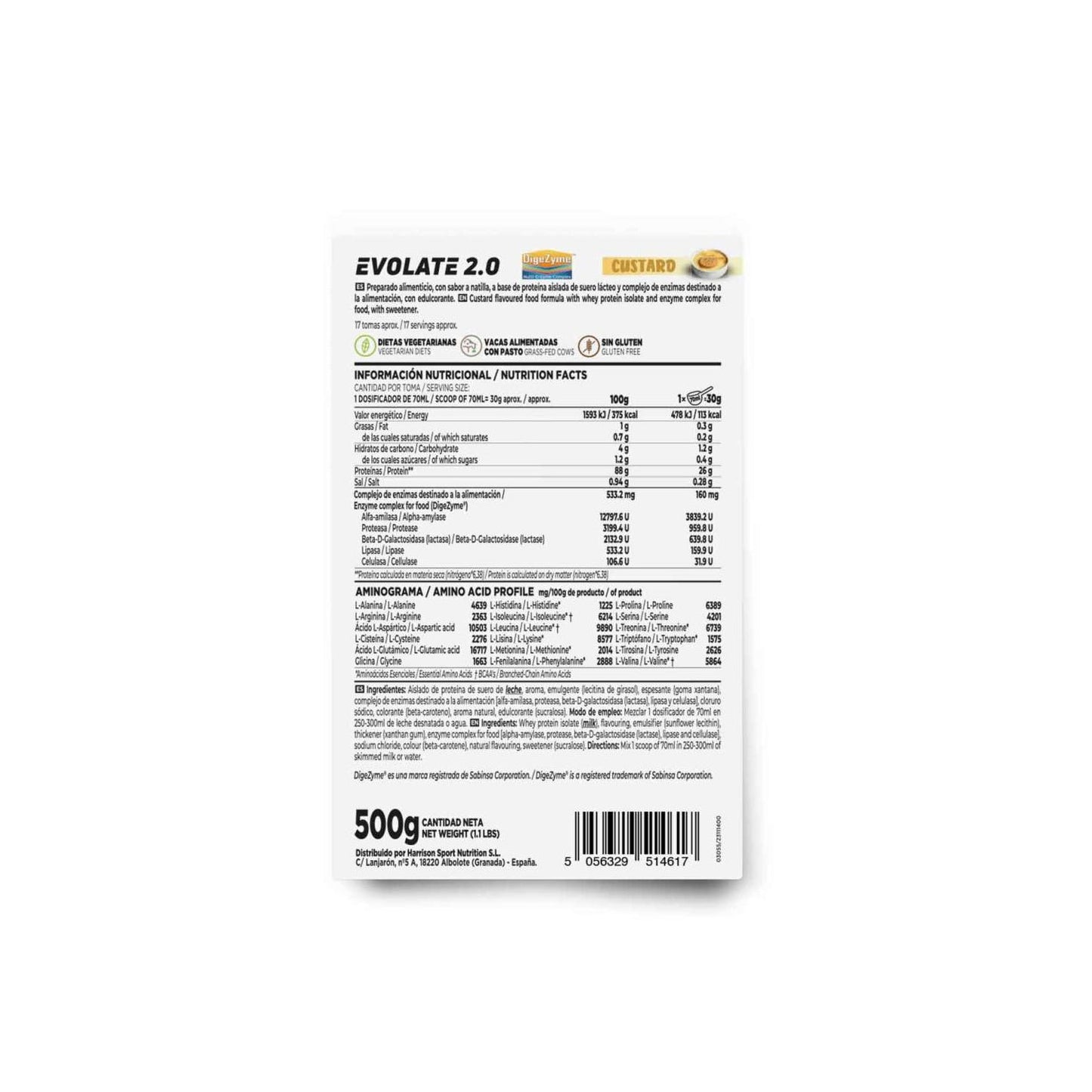 HSN Evolate 2.0 Whey Isolate CFM Natillas 500g