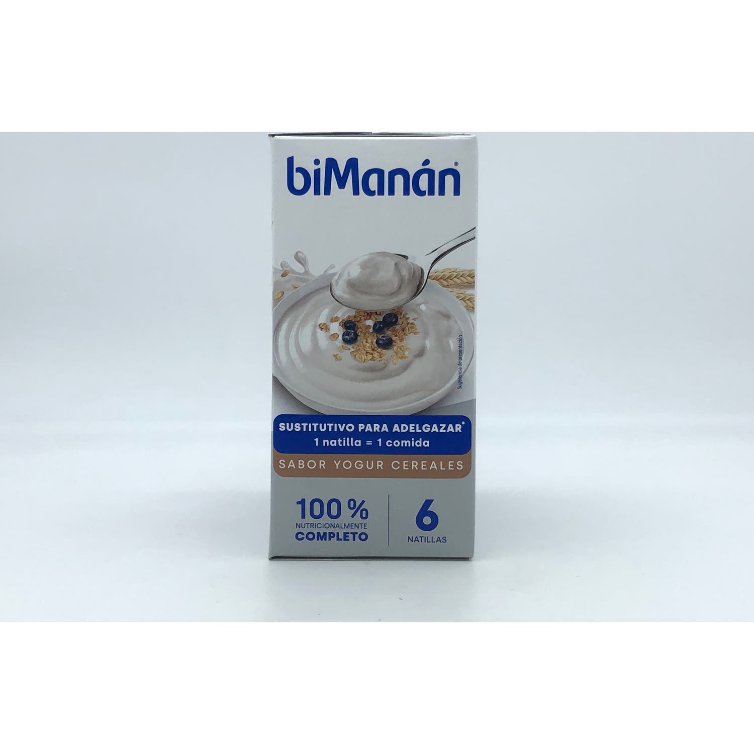 biManán Natillas Sustitutivas Sabor Yogur con Cererales 6uds