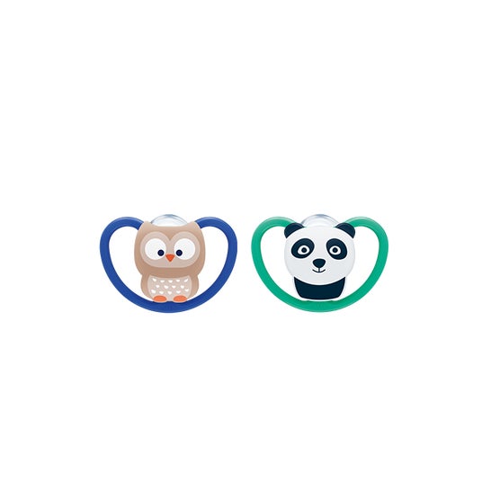 Nuk Space Chupete Búho Panda 6-18m 2uds