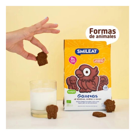 Smileat Galletas Ecológicas de Espelta Avena y Cacao 220g