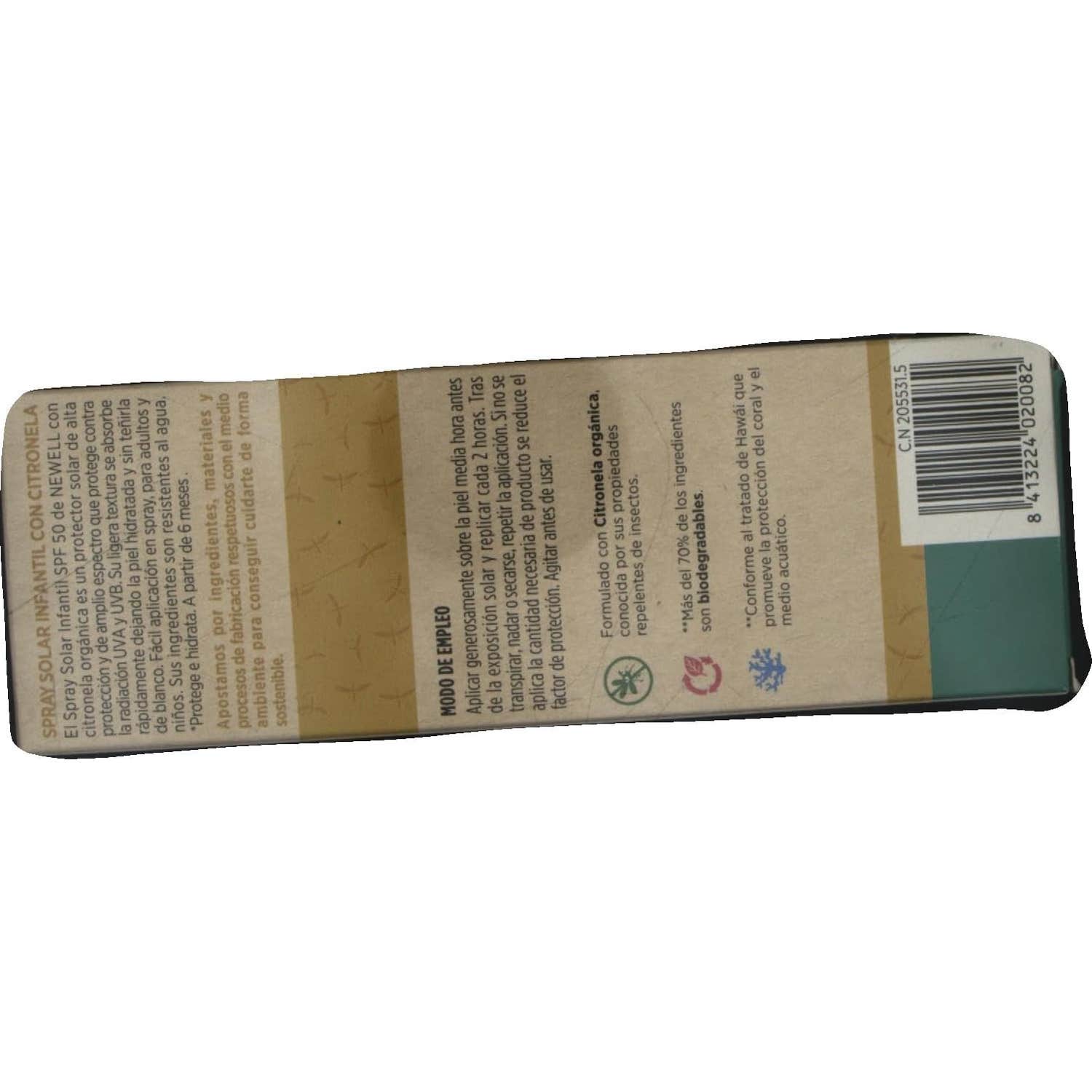 Newell Spray Solar Infantil SPF50 Citronella 100ml