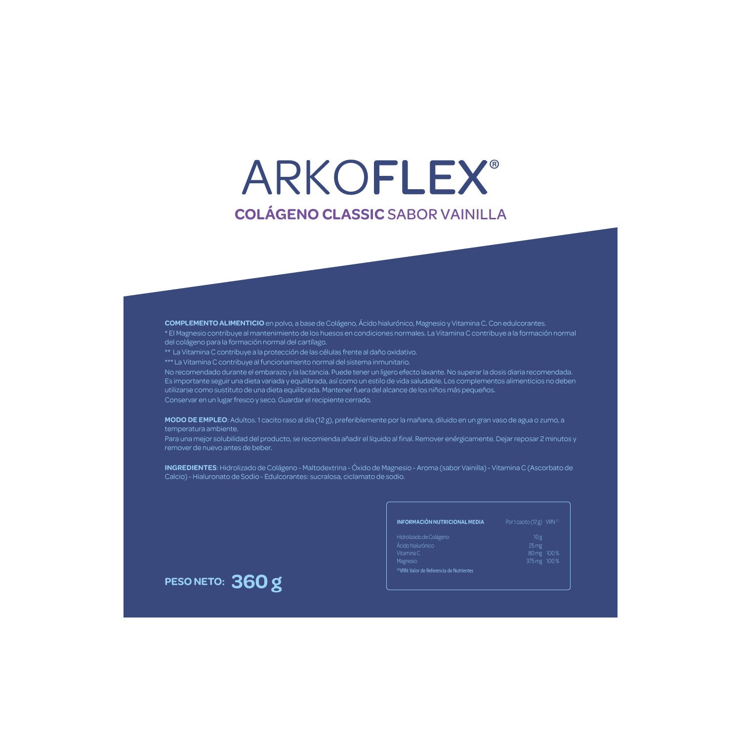 Arkopharma Arkoflex Colágeno Sabor Vainilla 2x360g