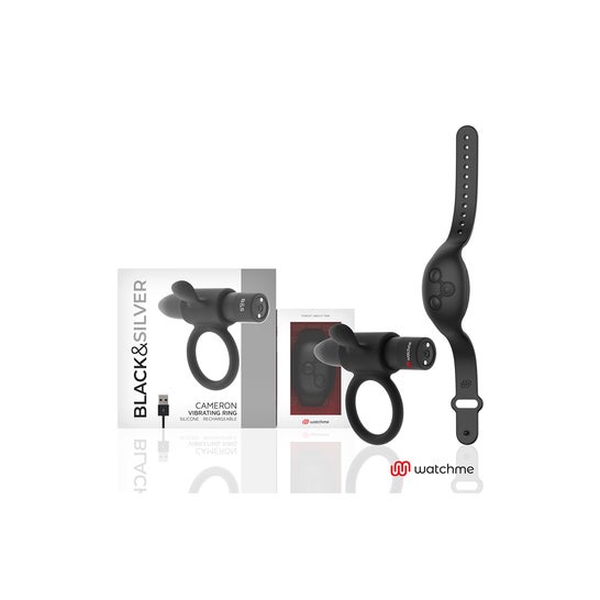 Black&Silver Cameron Control Remoto Cockring Watchme 1ud