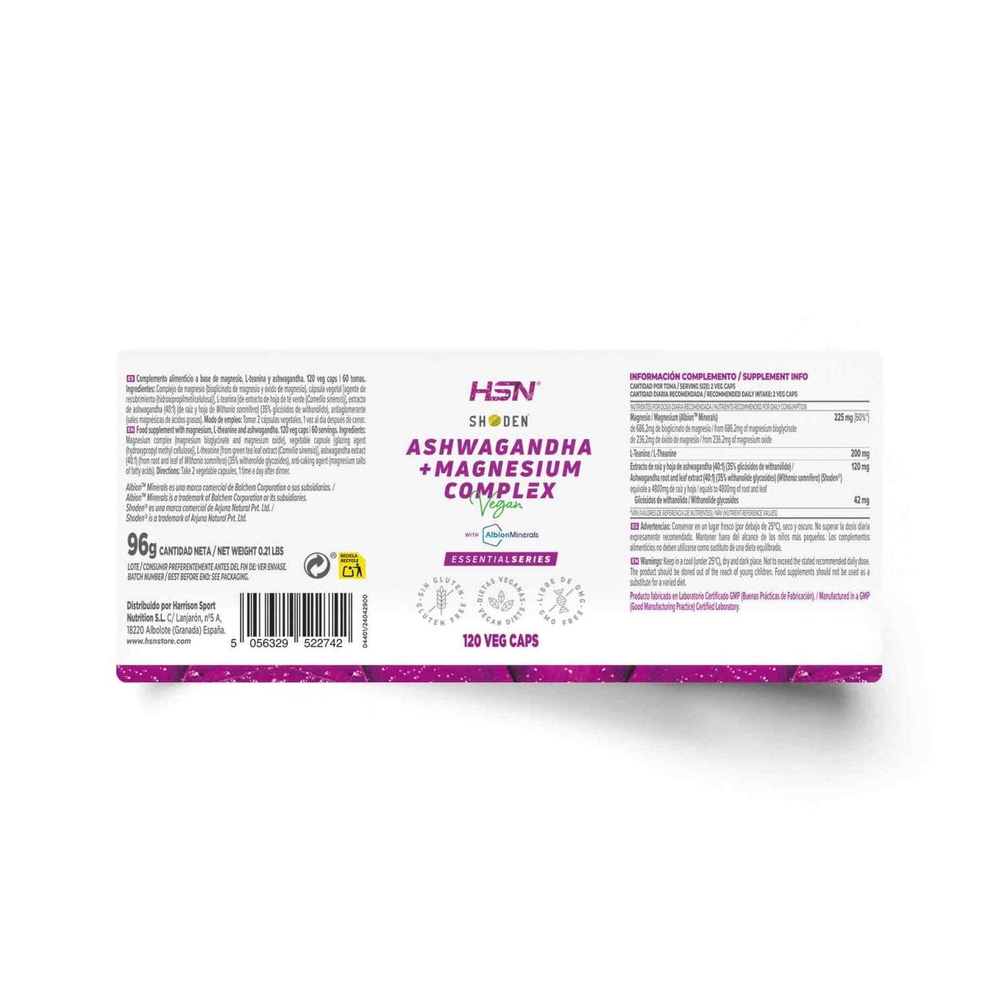HSN Ashwagandha + Magnesio Complex 120vcaps