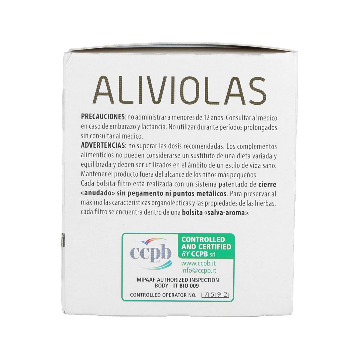 Aboca Aliviolas Bio Tisana 20uds