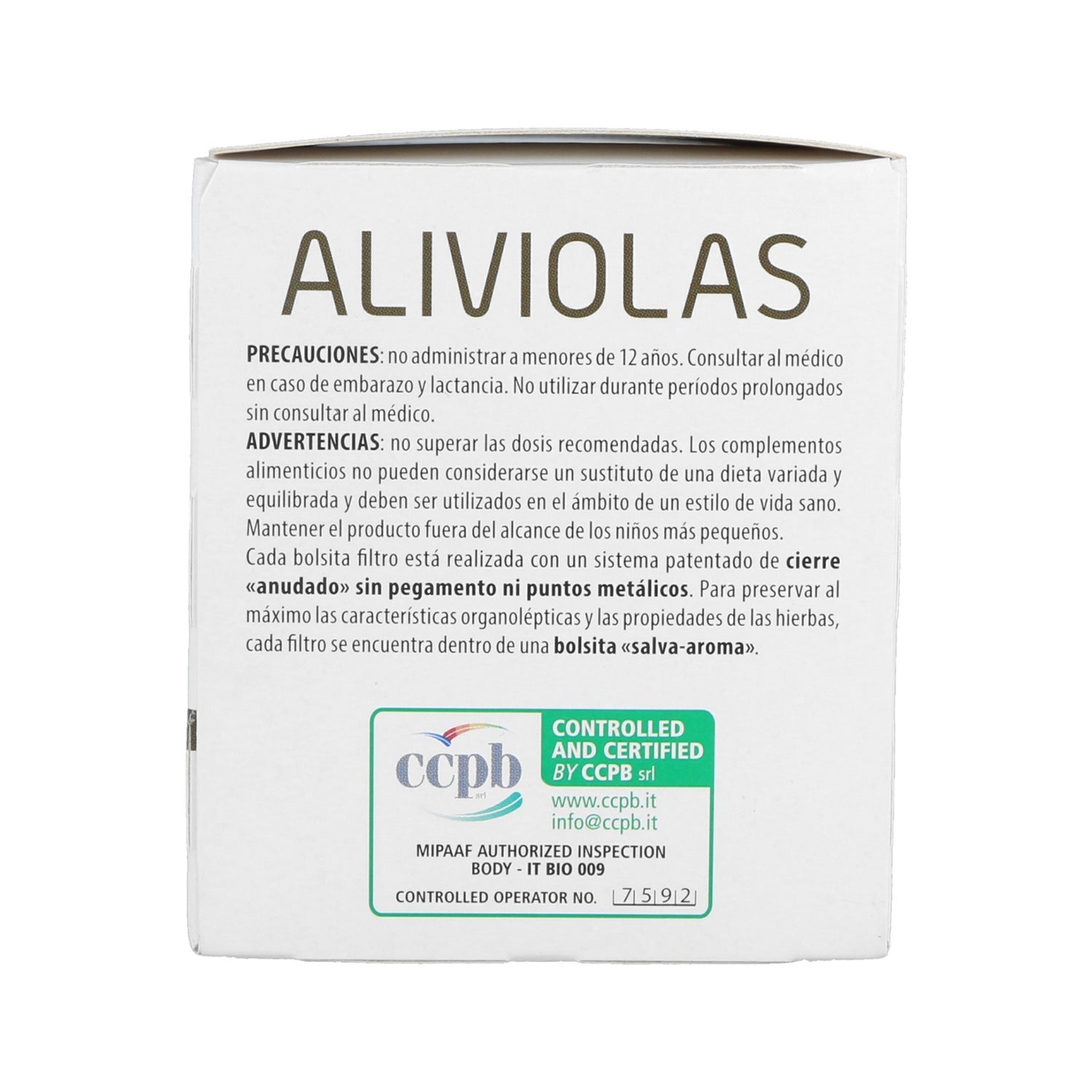 Aboca Aliviolas Bio Tisana 20uds