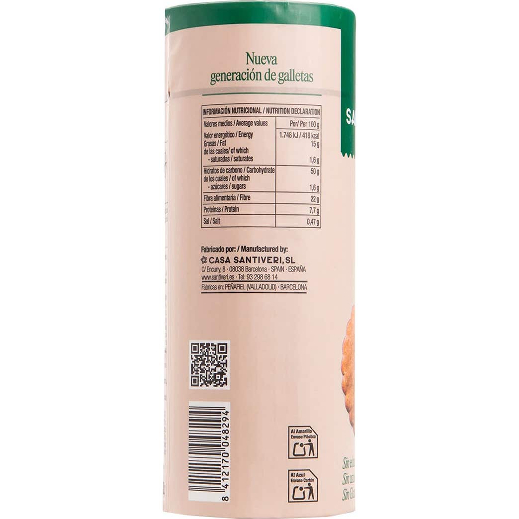Santiveri Galletas Triple Zero Cacao Nibs 210 gr
